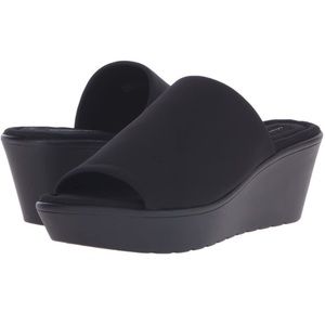 Steve by Steve Madden Beebe Black Wedge Y2K Platform Sandals 9M